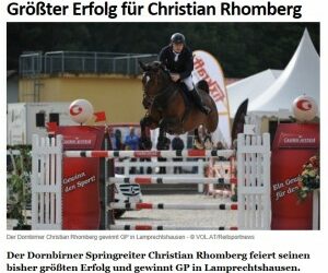 Grösster Erfolg für Christian Rhomberg